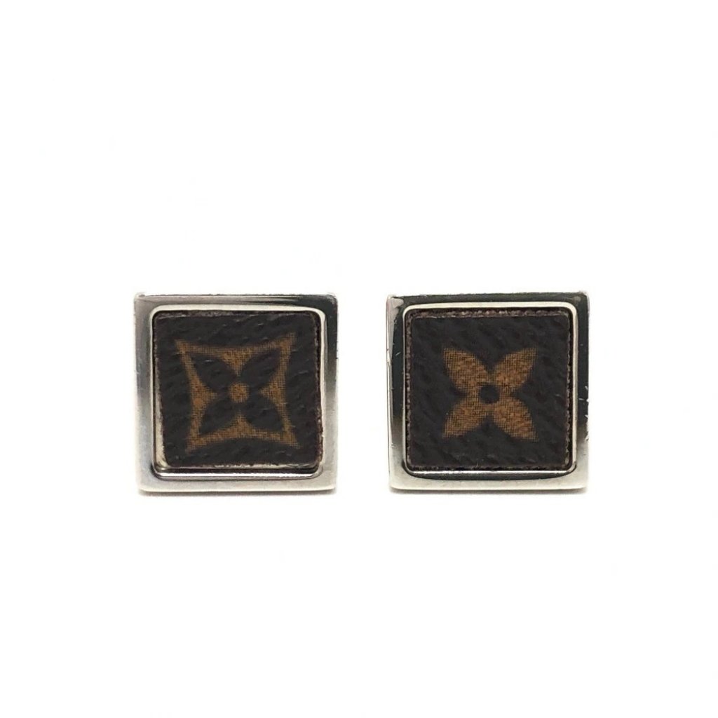 Louis Vuitton M00043 Monogram Cufflinks - Monogram Square Cufflinks With Case